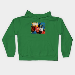 Boats at The Pier Kids Hoodie